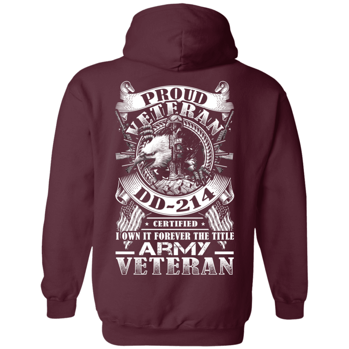 Proud Army Veteran DD214 Back T Shirts-TShirt-Army-Veterans Nation