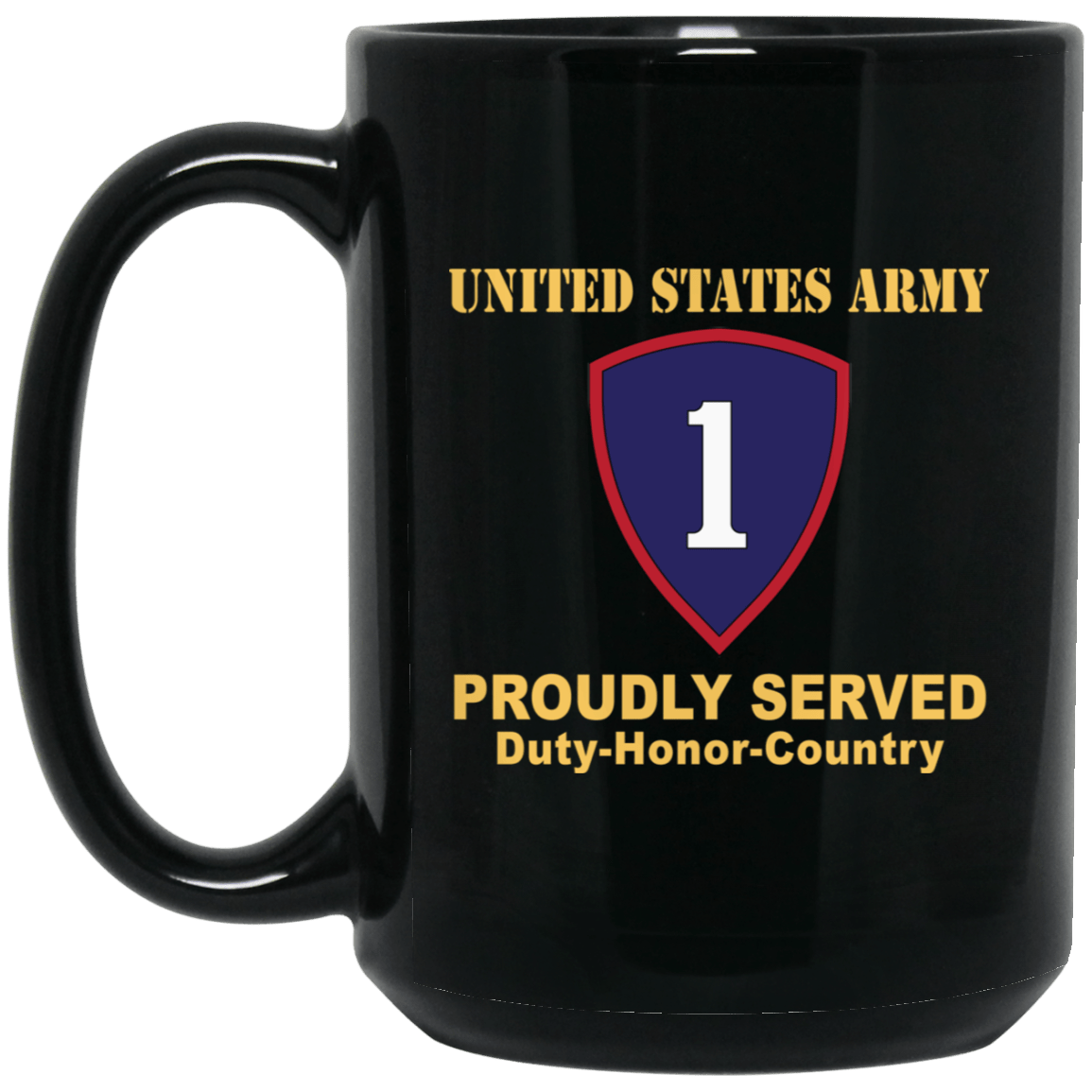 US ARMY 1ST PERSONNEL COMMAND- 11 oz - 15 oz Black Mug-Mug-Army-CSIB-Veterans Nation