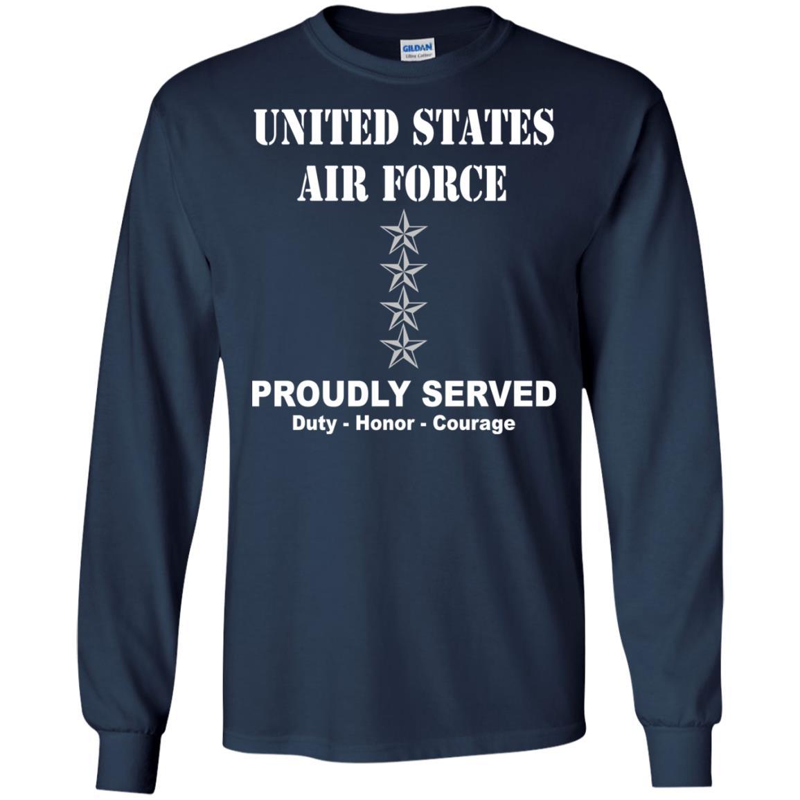 US Air Force O-10 General Gen O10 General Officer Ranks Men Front T Shirt For Air Force-TShirt-USAF-Veterans Nation