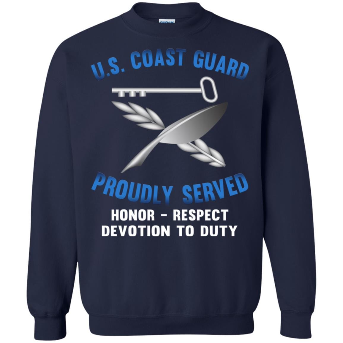 USCG CULINARY SPECIALIST CS Logo Proudly Served T-Shirt For Men On Front-TShirt-USCG-Veterans Nation