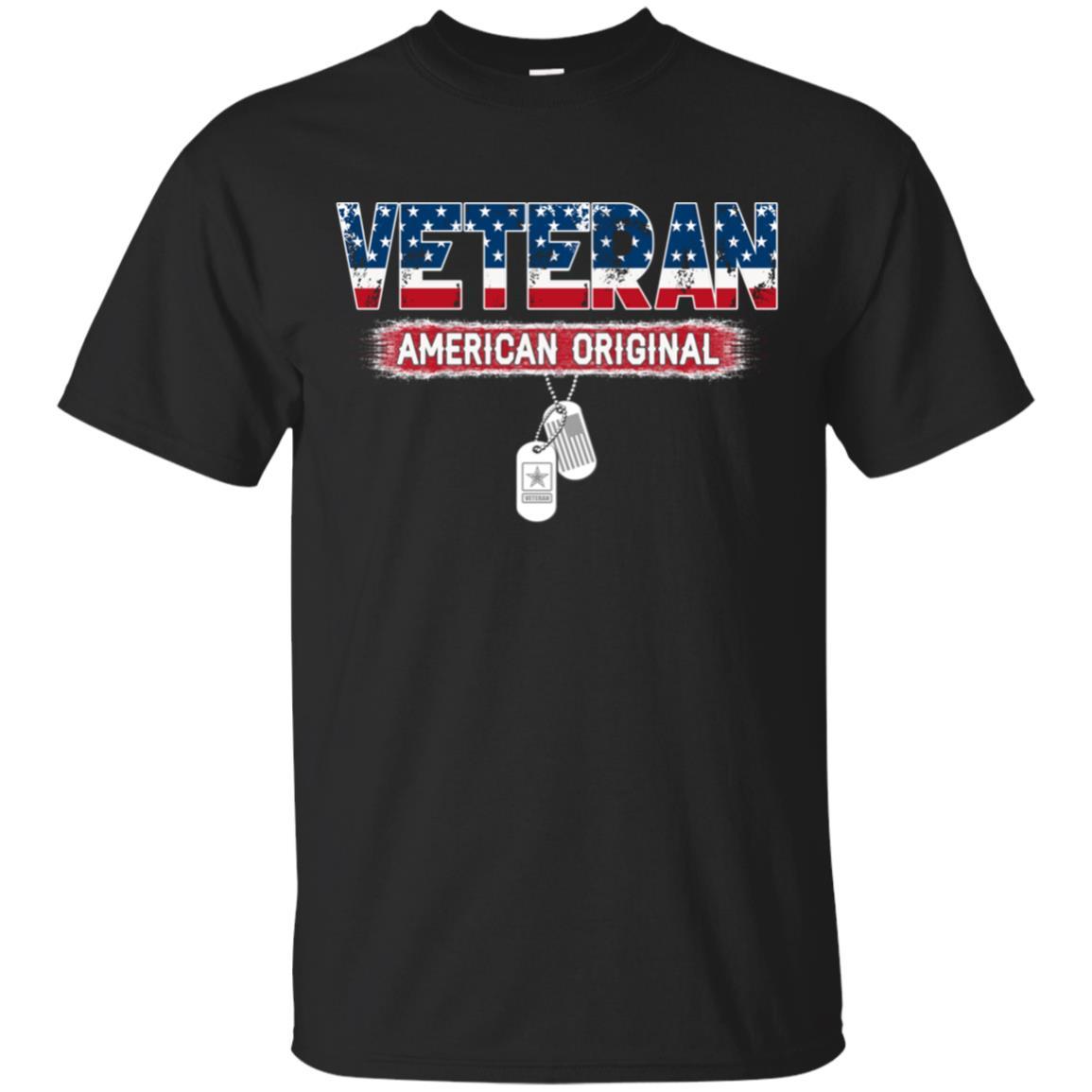 US Army T-Shirt "Veteran American Original" On Front-TShirt-Army-Veterans Nation