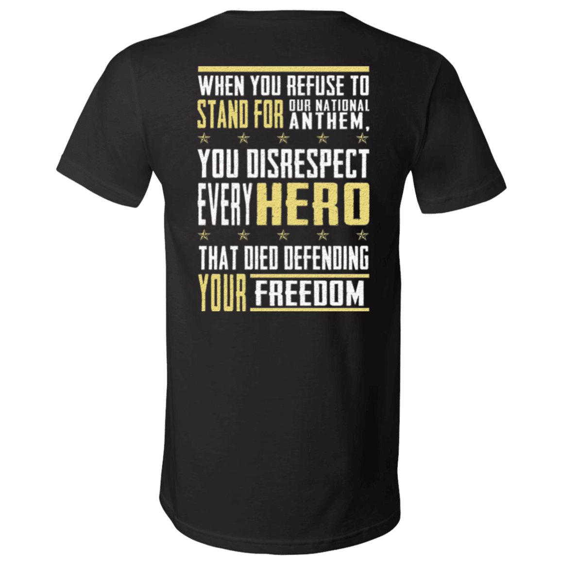 Military T-Shirt "Veteran - Stand For Our National"-TShirt-General-Veterans Nation