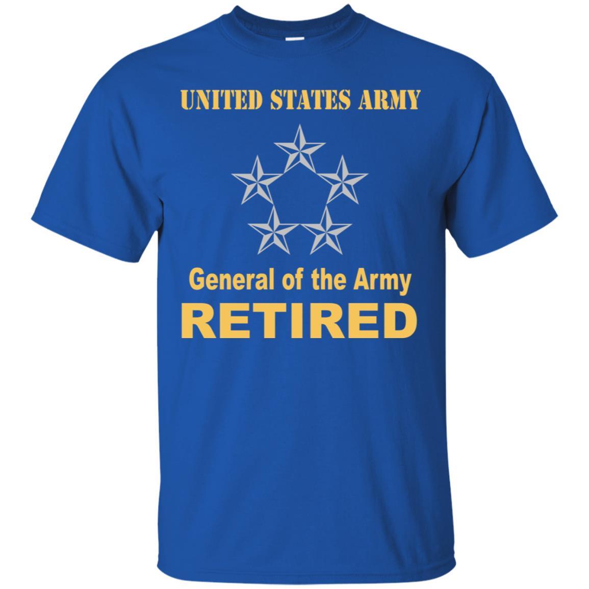 US Army O-10 General of the Army O10 GA General Officer Retired Men T Shirt On Front-TShirt-Army-Veterans Nation