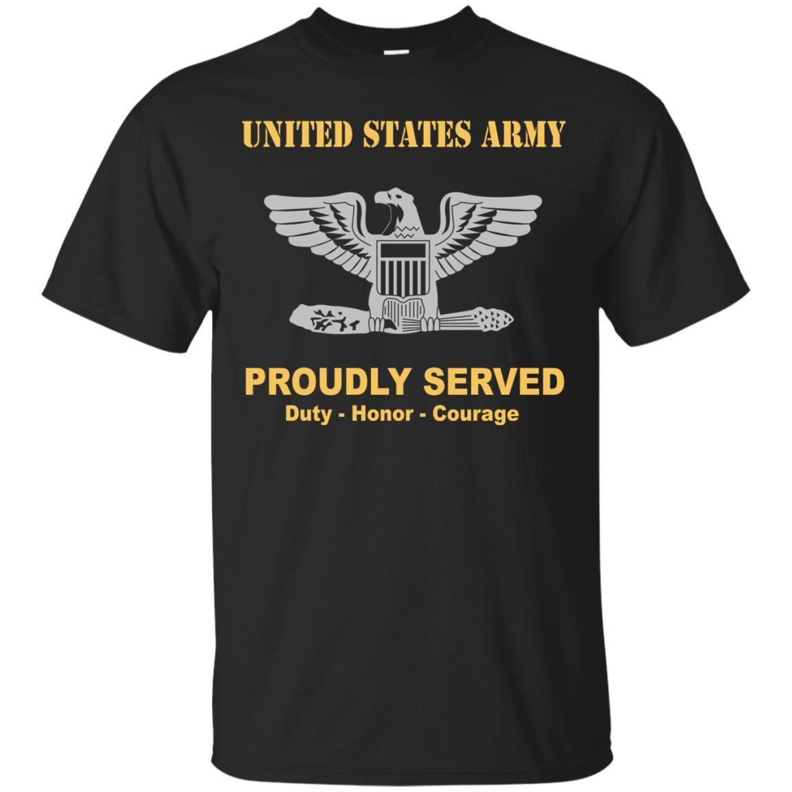 US Army O-6 Colonel O6 COL Field Officer Ranks Men Front Shirt US Army-TShirt-Army-Veterans Nation