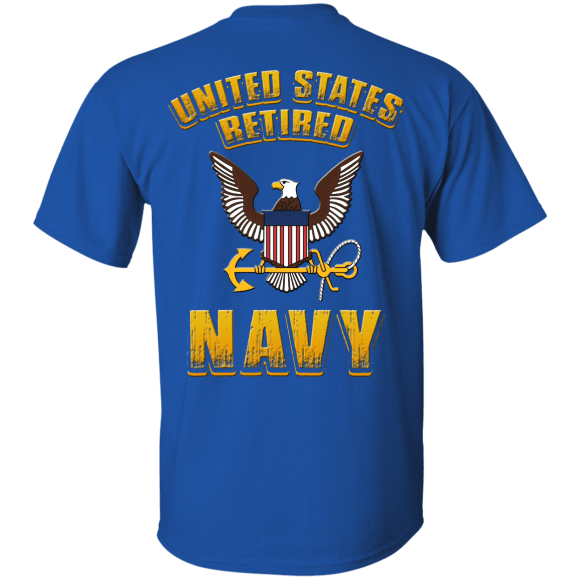 US Retired Navy Back T Shirts-TShirt-Navy-Veterans Nation