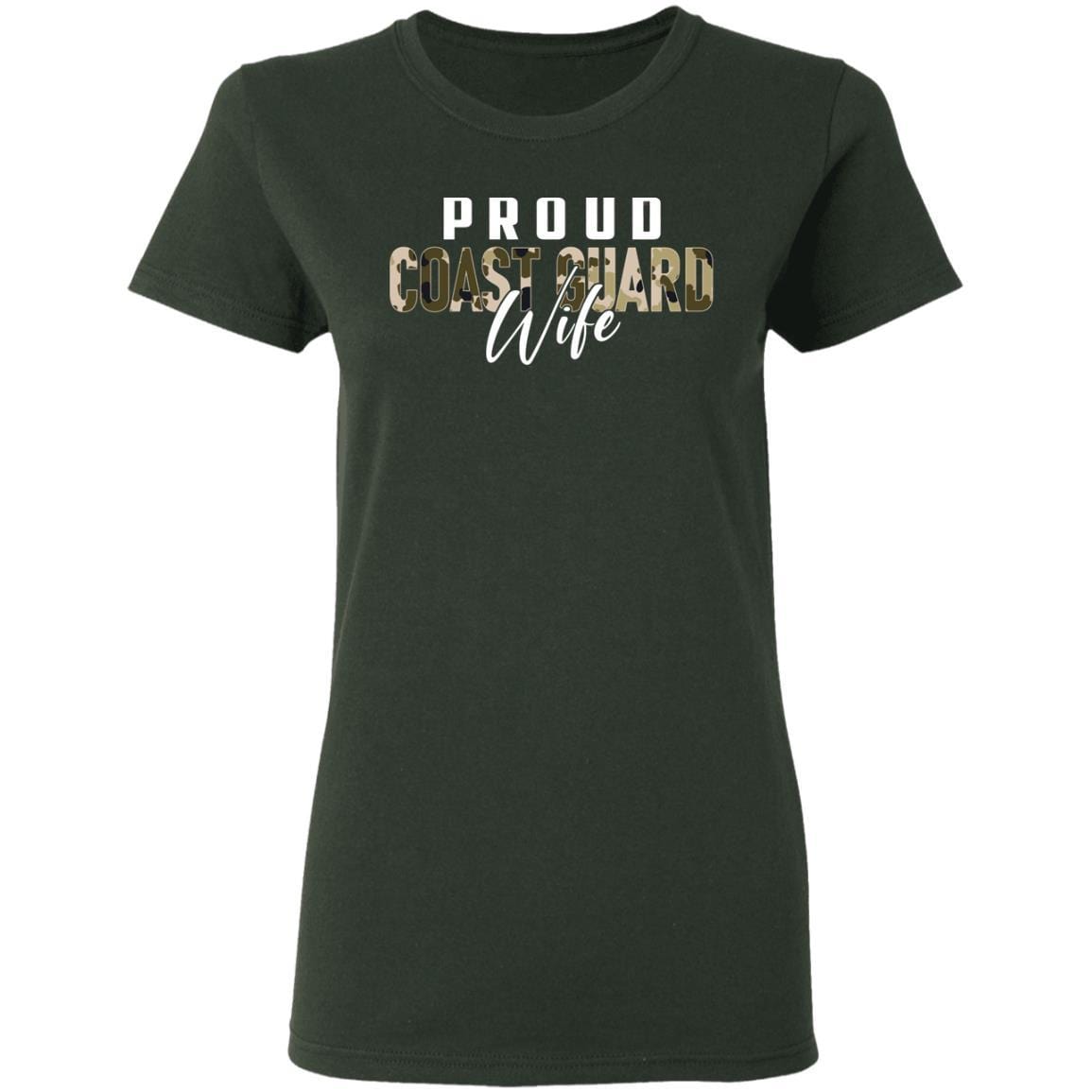 T-Shirt Proud Coast Guard Wife Gildan Ladies' 5.3 oz.-T-Shirts-Veterans Nation