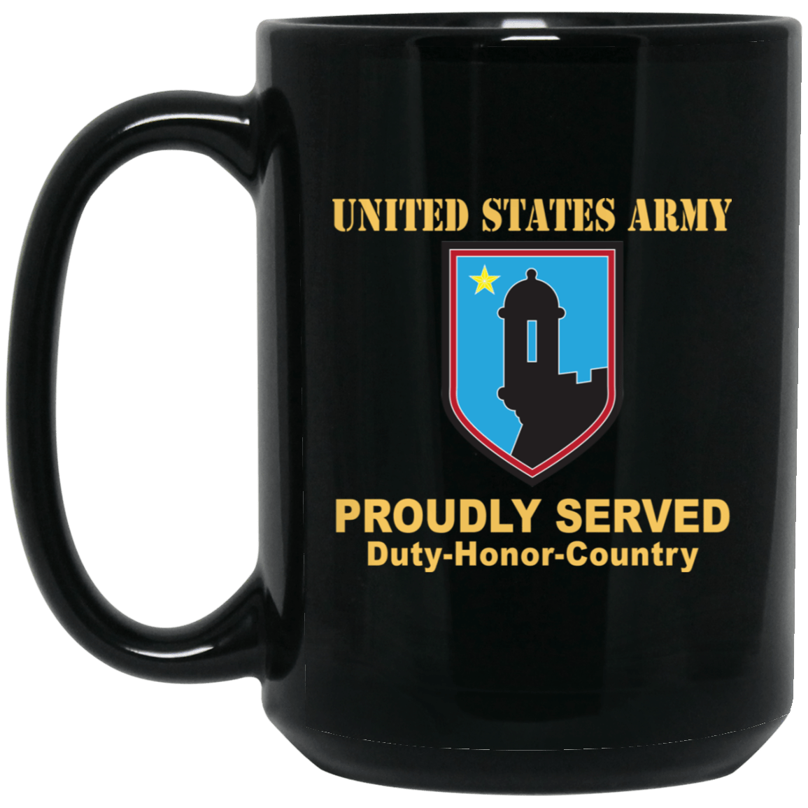 US ARMY 191 SUPPORT GROUP- 11 oz - 15 oz Black Mug-Mug-Army-CSIB-Veterans Nation