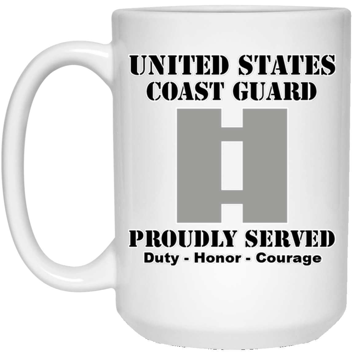 US Coast Guard O-3 Lieutenant O3 LT Junior Officer Ranks White Coffee Mug - Stainless Travel Mug-Mug-USCG-Officer-Veterans Nation