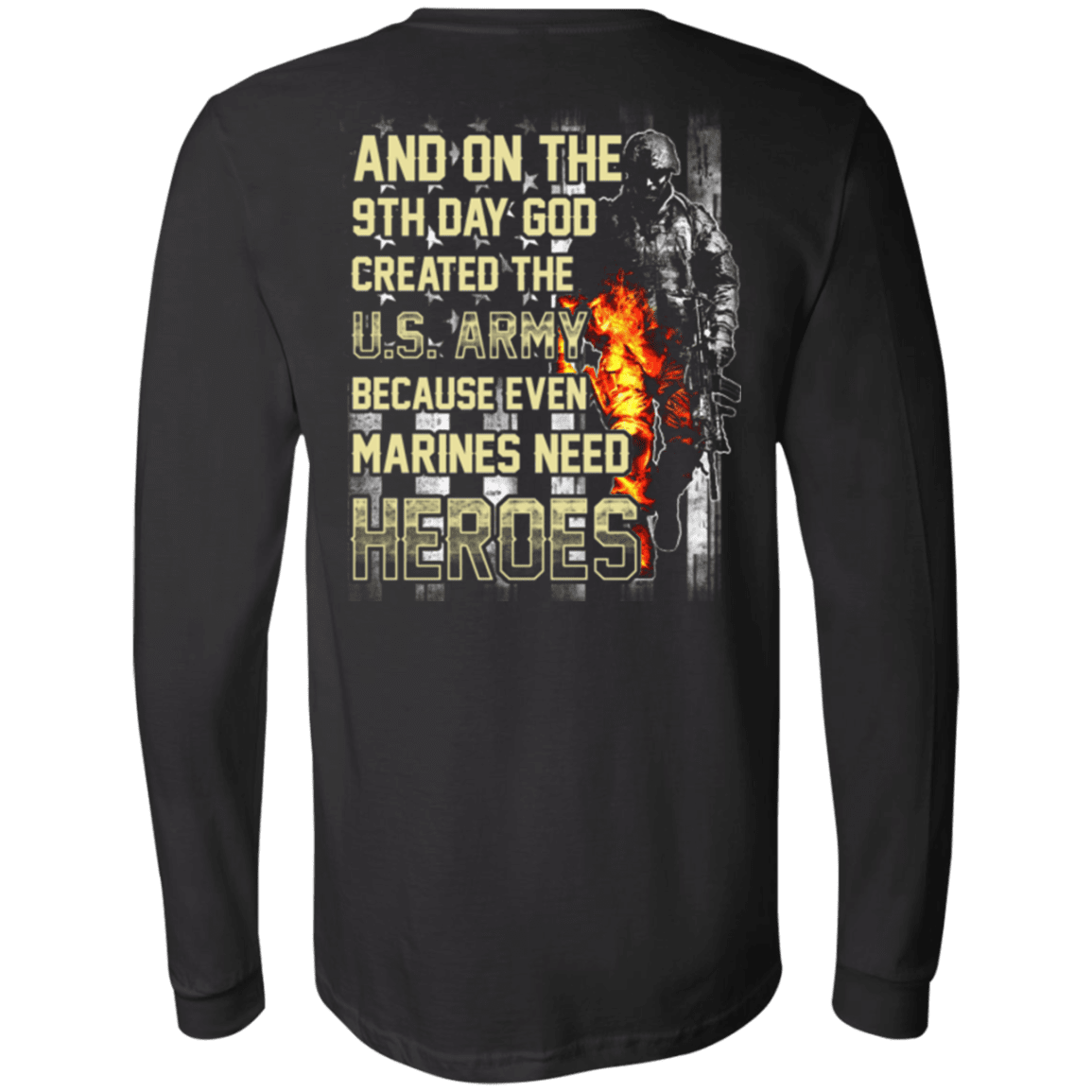 On The 9th Day God Created The US Army T Shirt-TShirt-Army-Veterans Nation