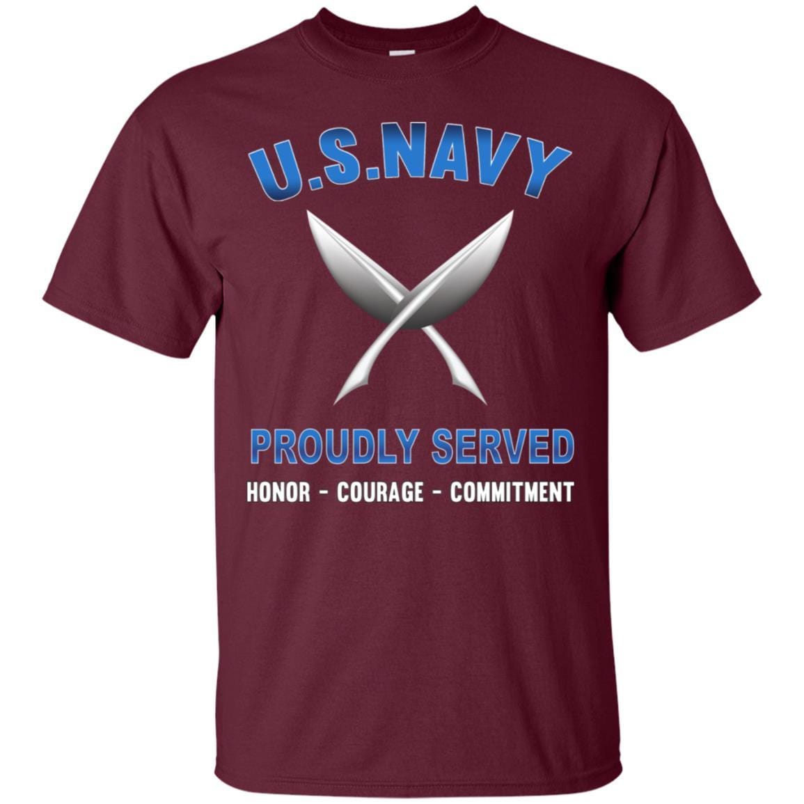 U.S Navy Yeoman Navy YN - Proudly Served T-Shirt For Men On Front-TShirt-Navy-Veterans Nation