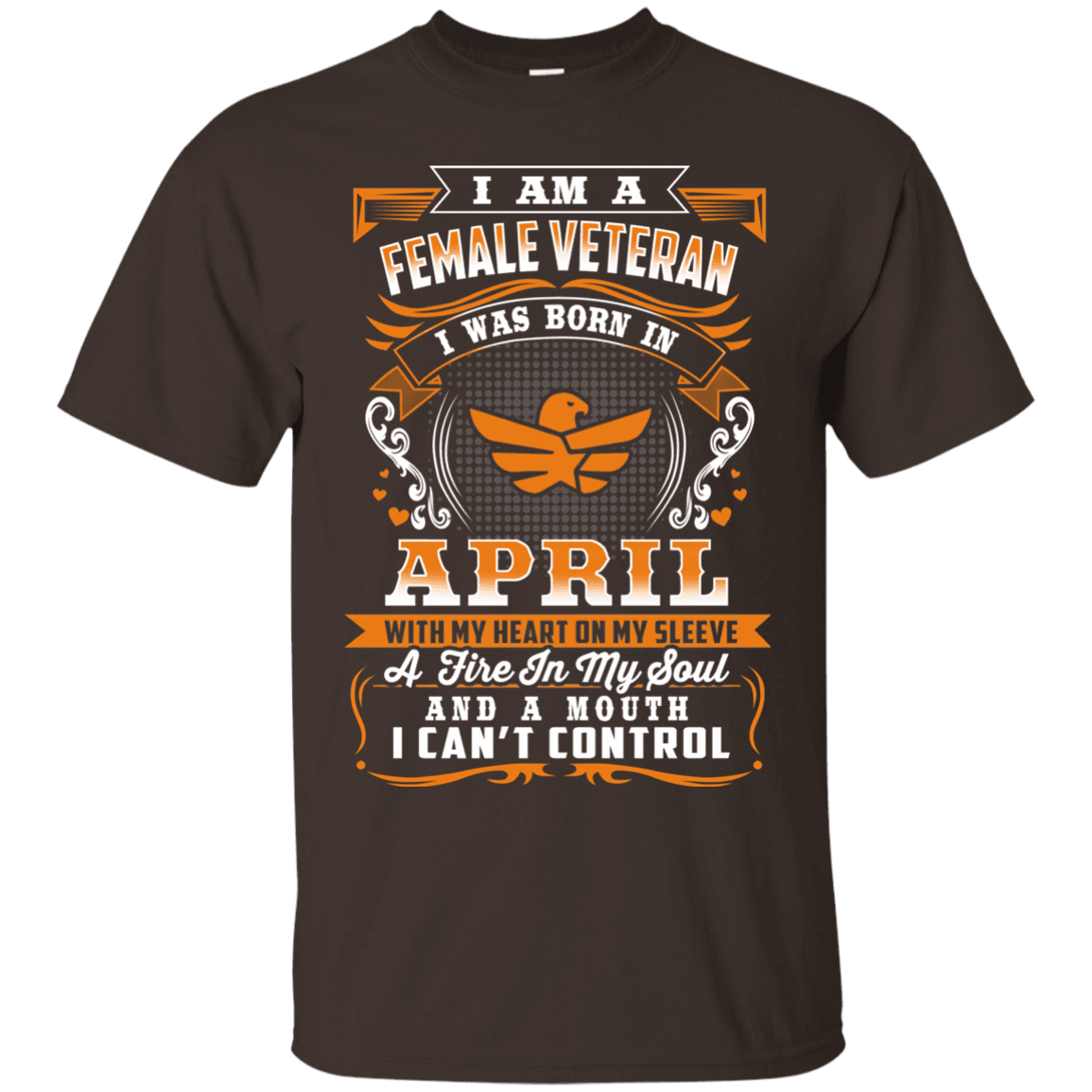 Military T-Shirt "FEMALE VETERAN BORN IN APRIL"-TShirt-General-Veterans Nation