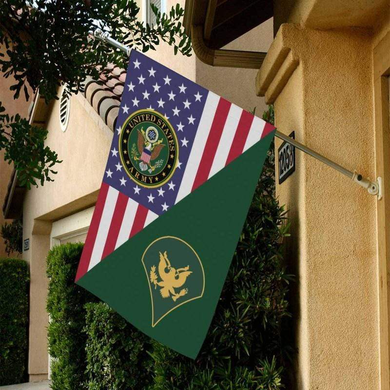 US Army Insignia With America Flag House Flag 28 Inch x 40 Inch Twin-Side Printing-HouseFlag-Army-Veterans Nation