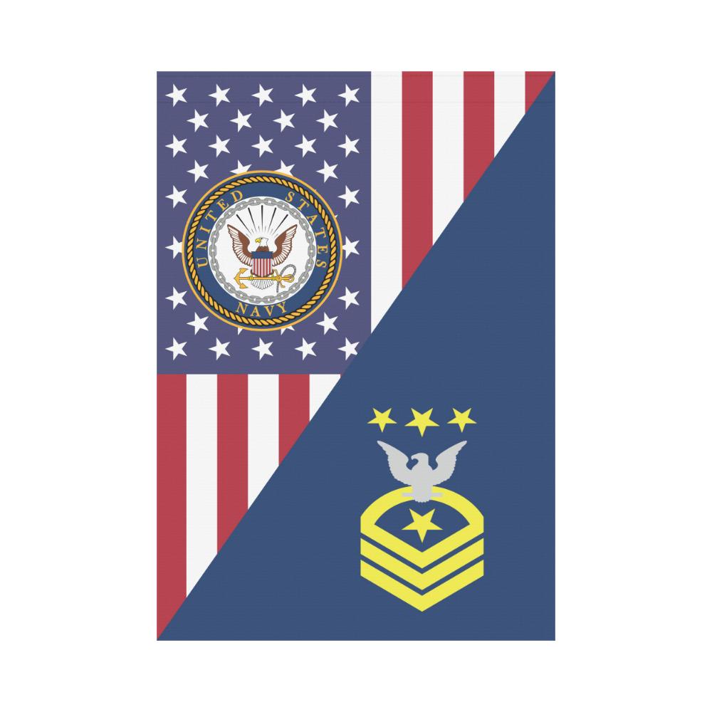 US Navy E-9 Master Chief Petty Officer Of The Navy E9 MCPON Collar Device House Flag 28 inches x 40 inches Twin-Side Printing-HouseFlag-Navy-Collar-Veterans Nation