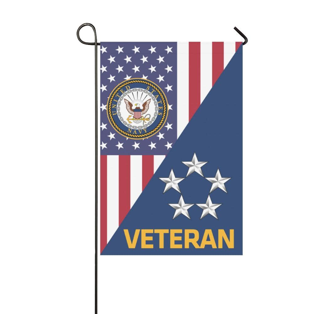 US Navy O-11 Fleet Admiral O11 FADM Flag Officer Veteran Garden Flag/Yard Flag 12 inches x 18 inches Twin-Side Printing-GDFlag-Navy-Officer-Veterans Nation