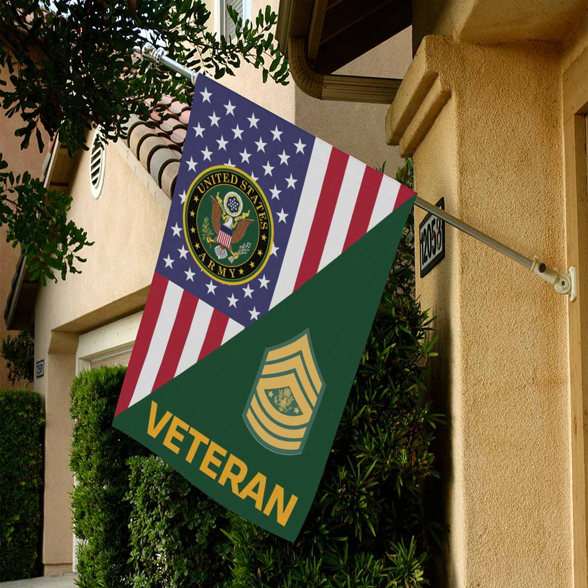 US Army E-9 Sergeant Major of the Army E9 SMA Veteran House Flag 28 Inch x 40 Inch 2-Side Printing-HouseFlag-Army-Ranks-Veterans Nation