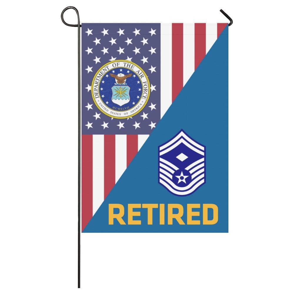 US Air Force E-8 First sergeant Retired House Flag 28 inches x 40 inches Twin-Side Printing-HouseFlag-USAF-Ranks-Veterans Nation