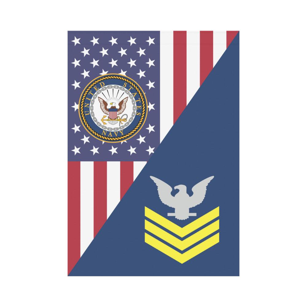 US Navy E-6 Petty Officer First Class E6 PO1 Gold Stripe Collar Device House Flag 28 inches x 40 inches Twin-Side Printing-HouseFlag-Navy-Collar-Veterans Nation