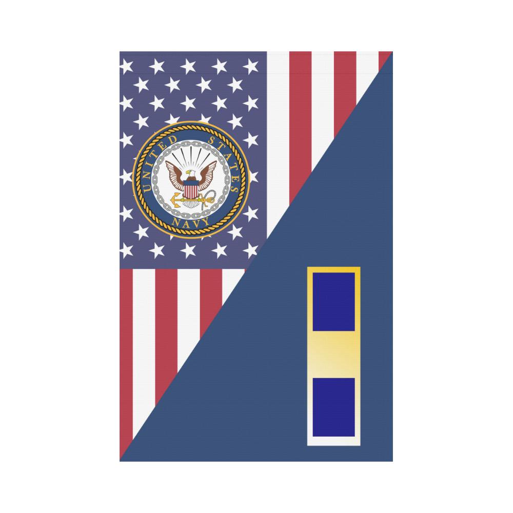 US Navy W-1 Warrant Officer W1 WO1 Garden Flag/Yard Flag 12 inches x 18 inches Twin-Side Printing-GDFlag-Navy-Officer-Veterans Nation