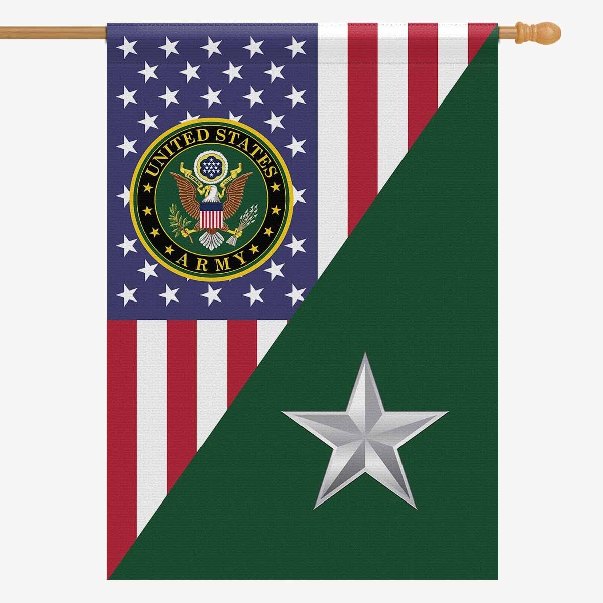 US Army O-7 Brigadier General O7 BG House Flag 28 Inch x 40 Inch 2-Side Printing-HouseFlag-Army-Ranks-Veterans Nation