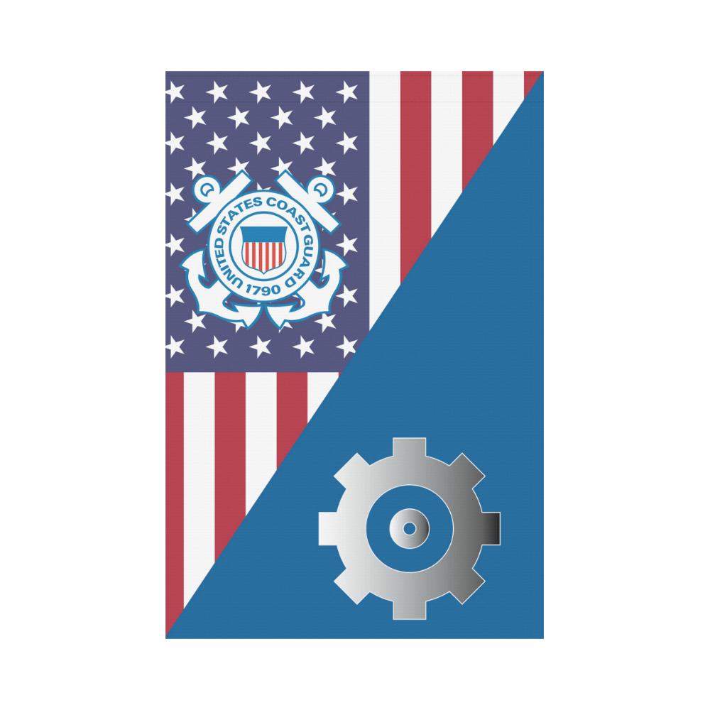 US Coast Guard Machinery Technician MK Garden Flag/Yard Flag 12 inches x 18 inches-GDFlag-USCG-Rate-Veterans Nation