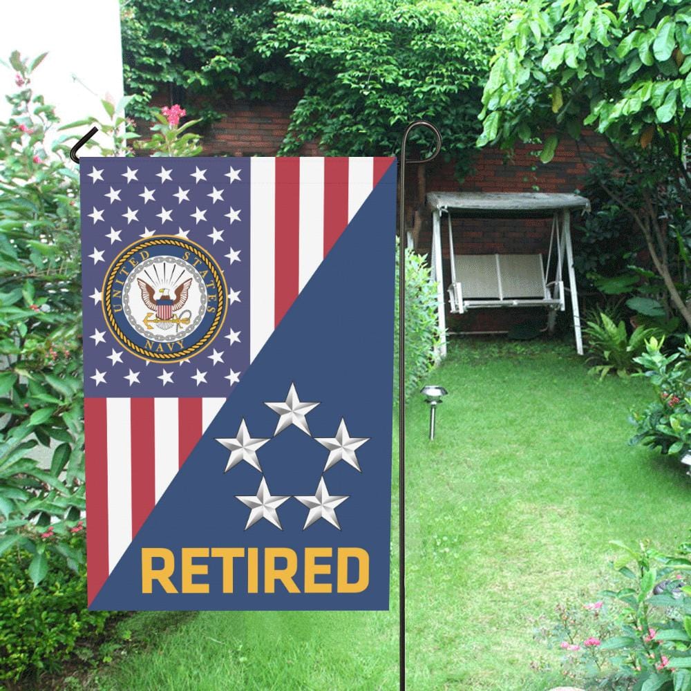 US Navy O-11 Fleet Admiral O11 FADM Flag Officer Retired House Flag 28 inches x 40 inches Twin-Side Printing-HouseFlag-Navy-Officer-Veterans Nation