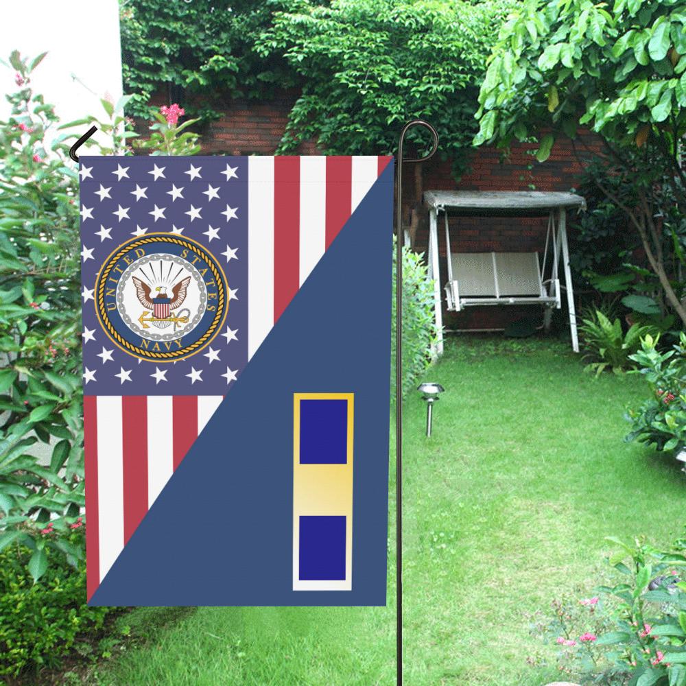 US Navy W-1 Warrant Officer W1 WO1 Garden Flag/Yard Flag 12 inches x 18 inches Twin-Side Printing-GDFlag-Navy-Officer-Veterans Nation