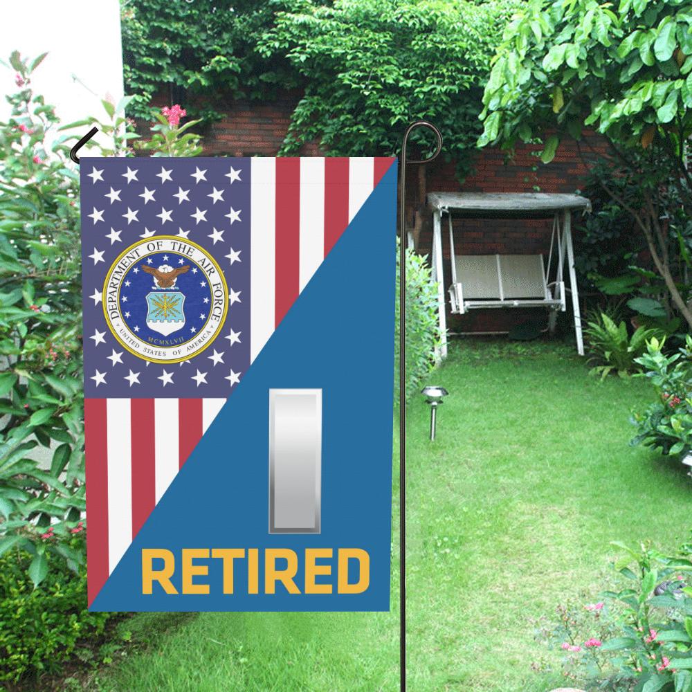 US Air Force O-2 First Lieutenant 1st L O2 Retired House Flag 28 inches x 40 inches Twin-Side Printing-HouseFlag-USAF-Ranks-Veterans Nation