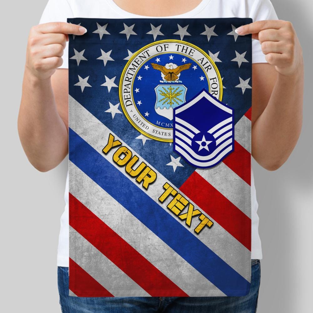 Personalized US Military Logo/Insignia and Text D02 Garden Flag/Yard Flag 12 inches x 18 inches Twin-Side Printing-GDFlag-Personalized-Veterans Nation