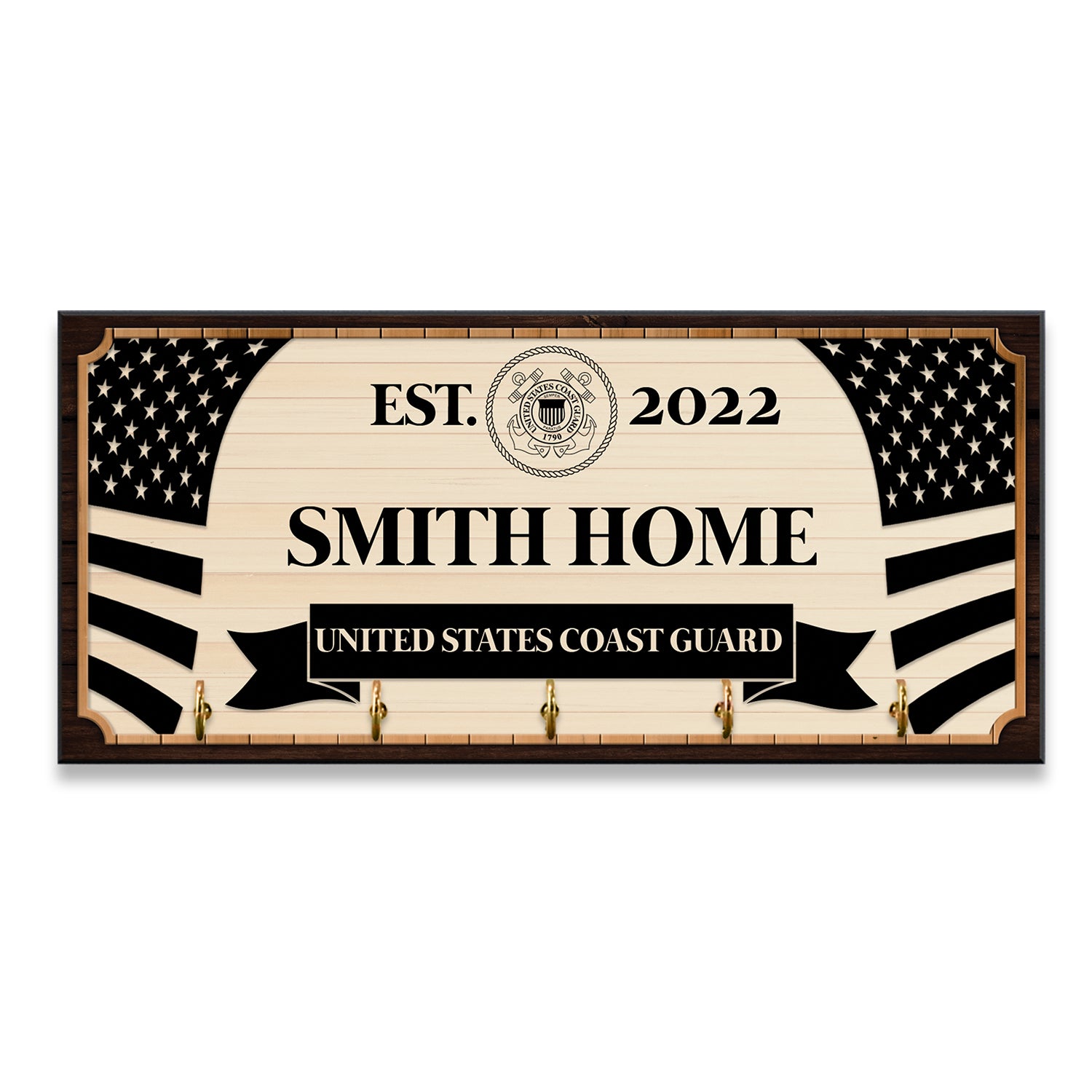 Personalized Key Hook - Personalized Name & Text-Kustom-Veterans Nation