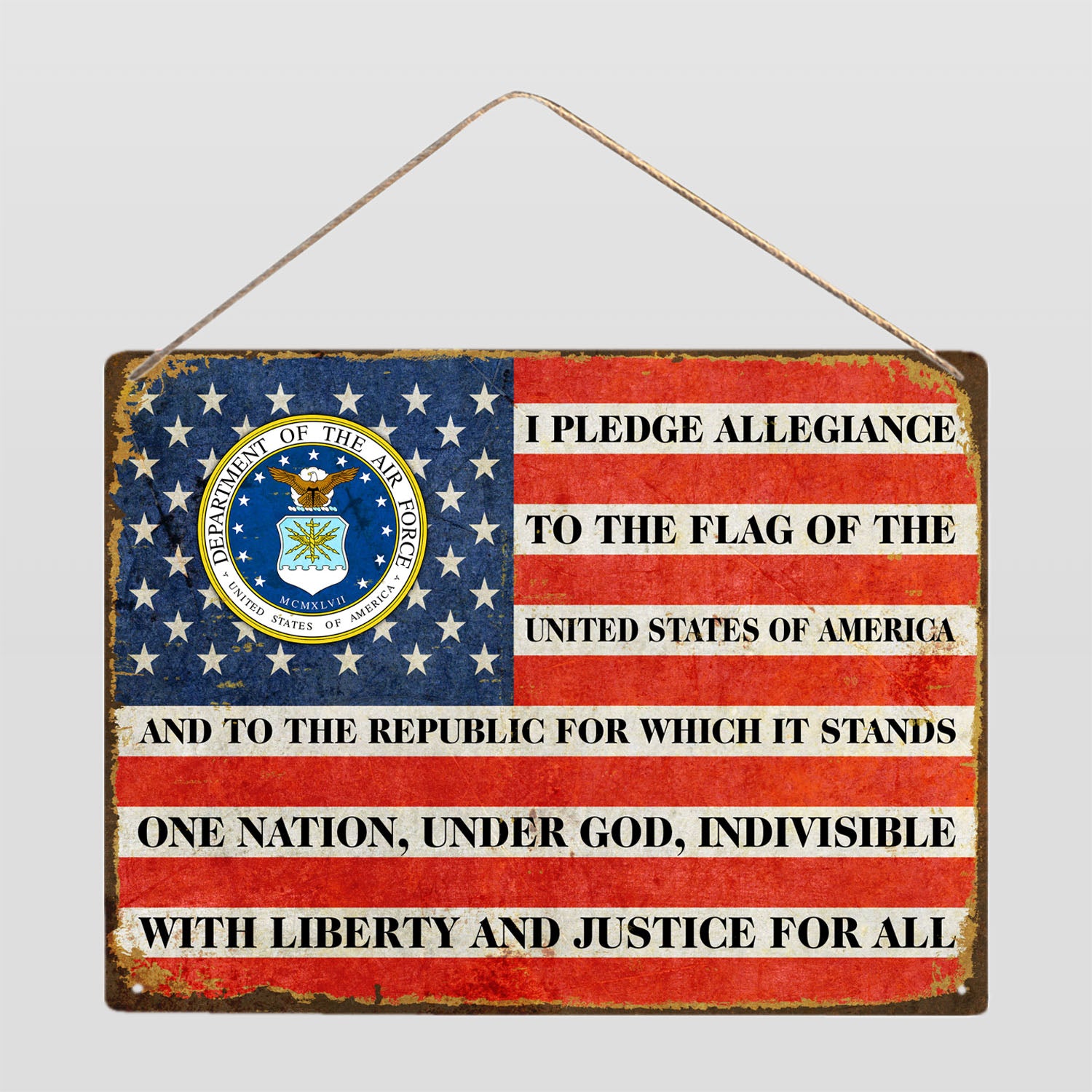 US Military, I Pledge Allegiance To The Flag Metal Sign-MetalSign-AllBranch-Veterans Nation