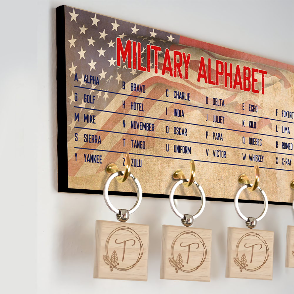 Military Alphabet Key Hook-Veterans Nation