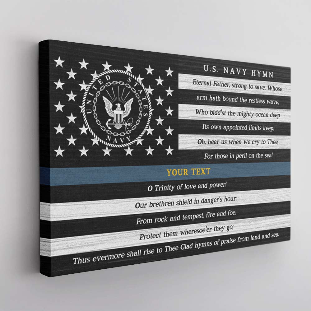 Personalized Canvas 1.5in Frame - Military Hymn - Personalized Text-Kustom-Veterans Nation