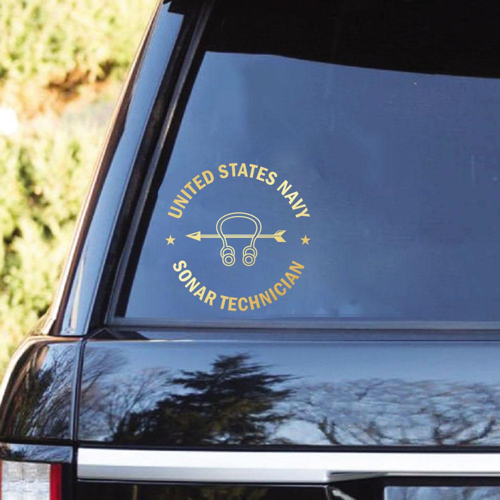 US Navy Sonar Technician ST Clear Stickers-Decal-Navy-Rate-Veterans Nation