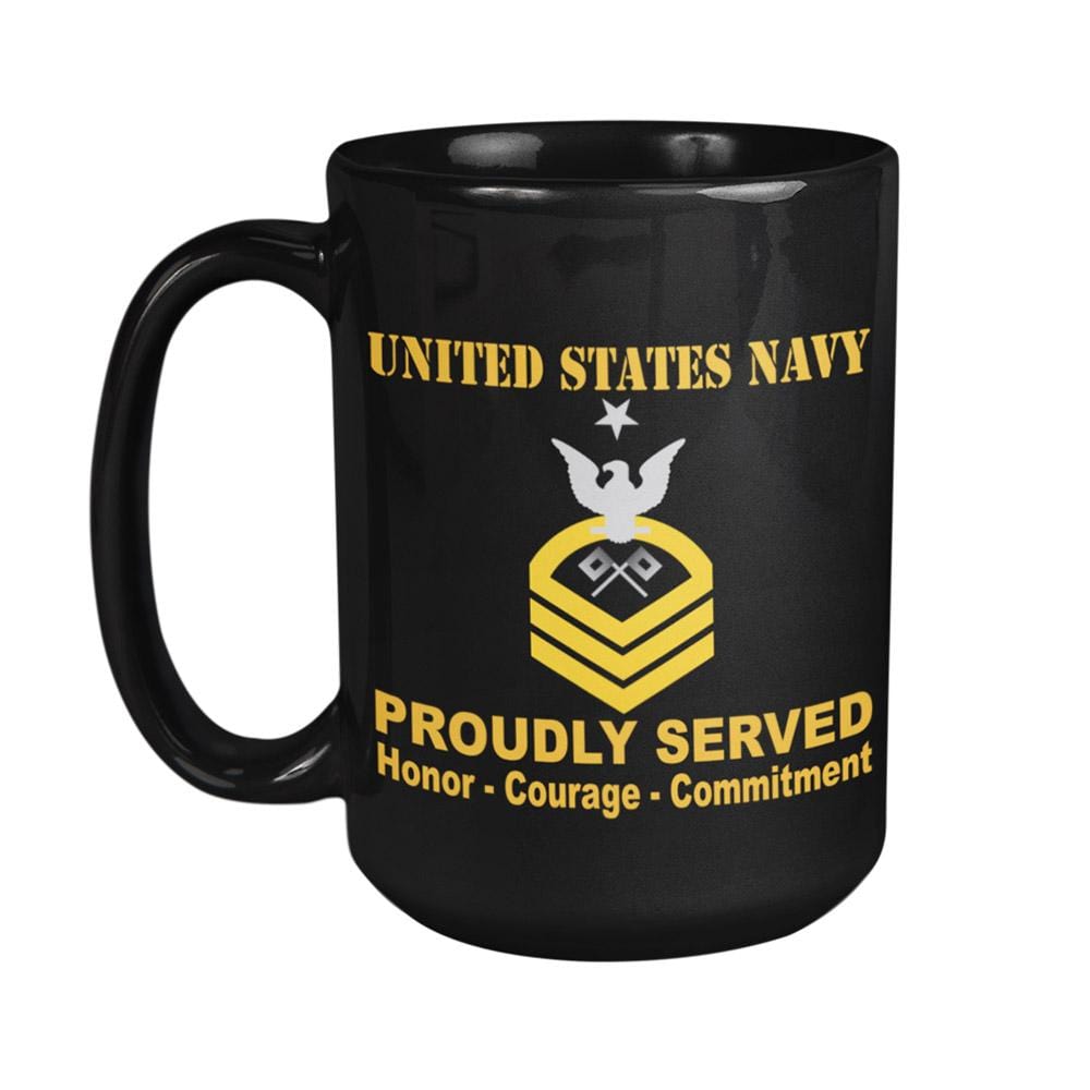 US Navy SN E-8 15 oz. Black Mug-Mug-Navy-Rating-Veterans Nation