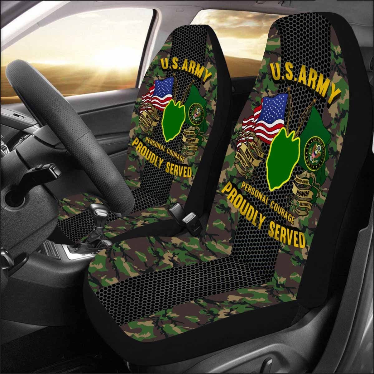 US Army 24th Infantry Division Car Seat Covers (Set of 2)-SeatCovers-Army-CSIB-Veterans Nation