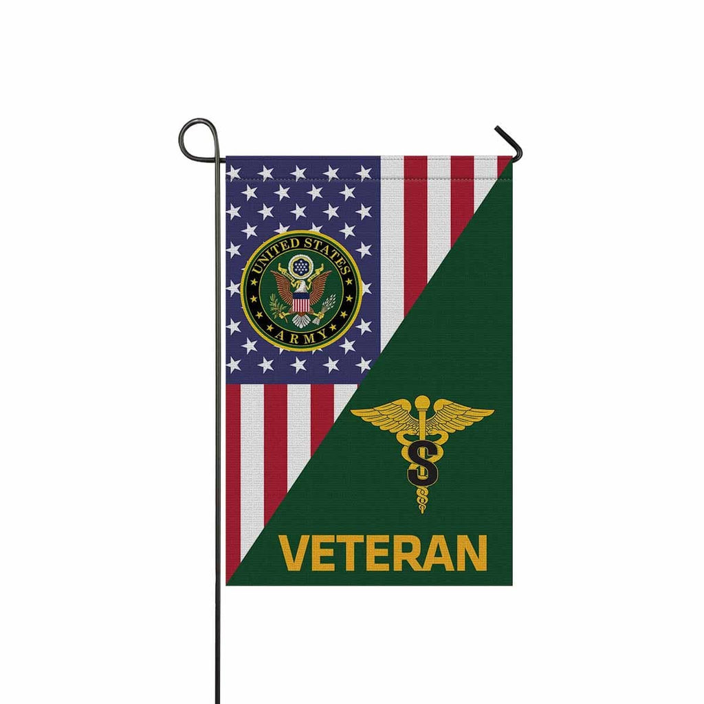 US Army Medical Specialist Corps Veteran Garden Flag/Yard Flag 12 Inch x 18 Inch Twin-Side Printing-GDFlag-Army-Branch-Veterans Nation