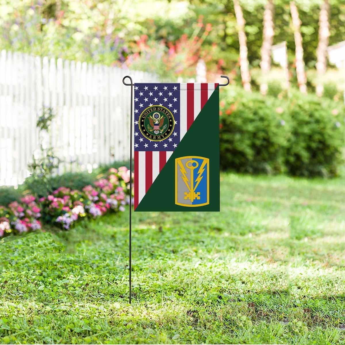 US ARMY 501 MILITARY INTELLIGENCE BRIGADE Garden Flag/Yard Flag 12 inches x 18 inches Twin-Side Printing-GDFlag-Army-CSIB-Veterans Nation