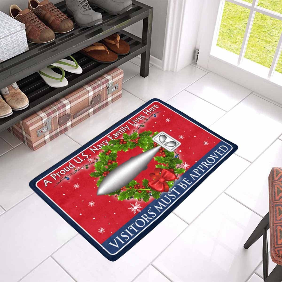 U.S Navy Torpedoman's mate Navy TM - Visitors must be approved - Christmas Doormat-Doormat-Navy-Rate-Veterans Nation