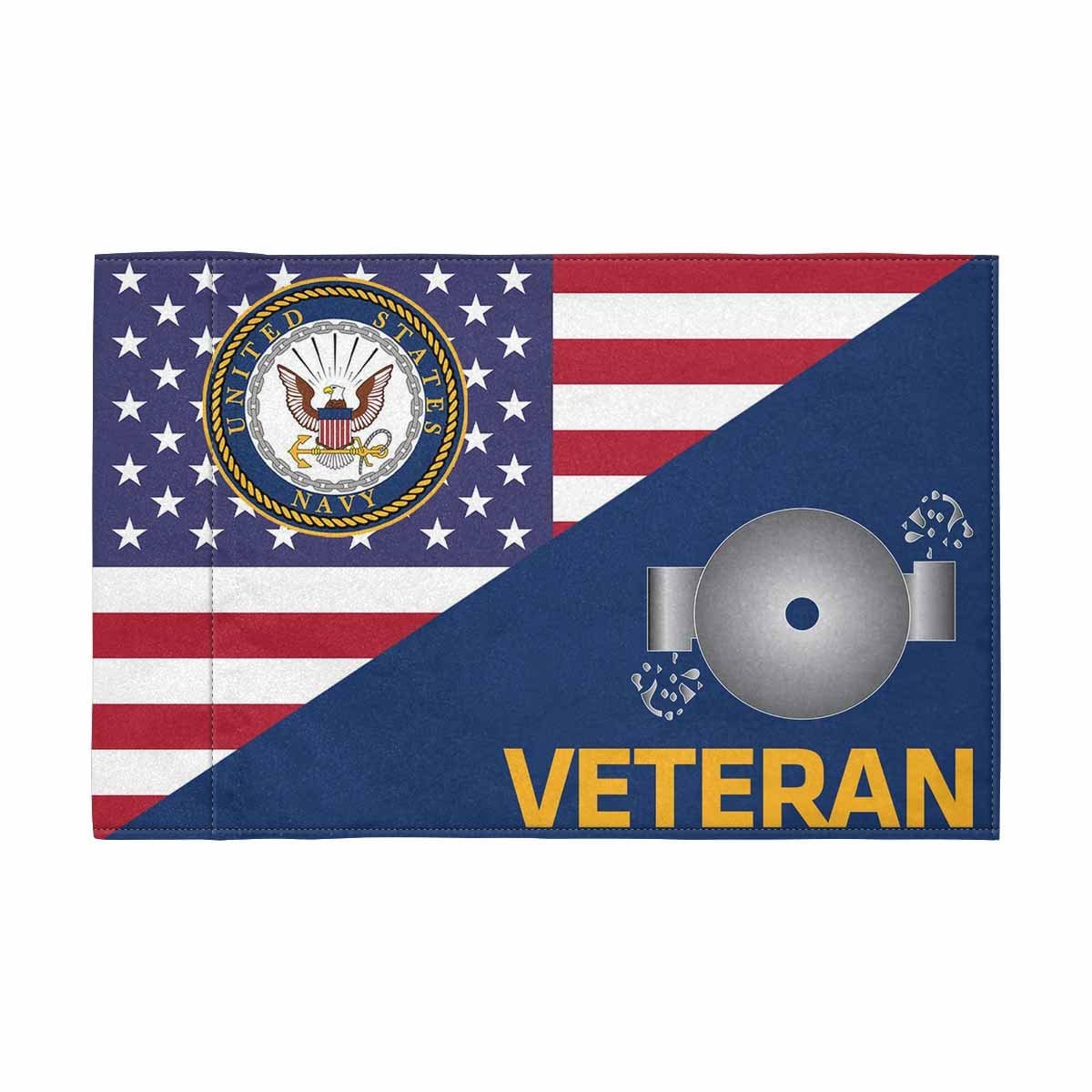 US Navy Boiler technician Navy BT Veteran Motorcycle Flag 9" x 6" Twin-Side Printing D01-MotorcycleFlag-Navy-Veterans Nation