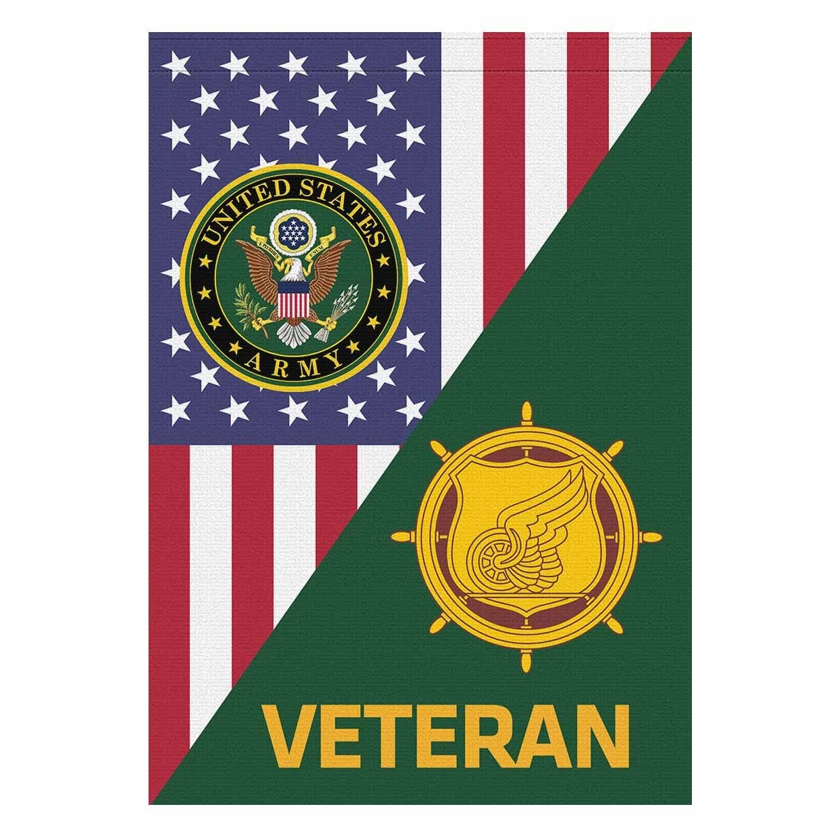 U.S. Army Transportation Corps Veteran House Flag 28 Inch x 40 Inch Twin-Side Printing-HouseFlag-Army-Branch-Veterans Nation