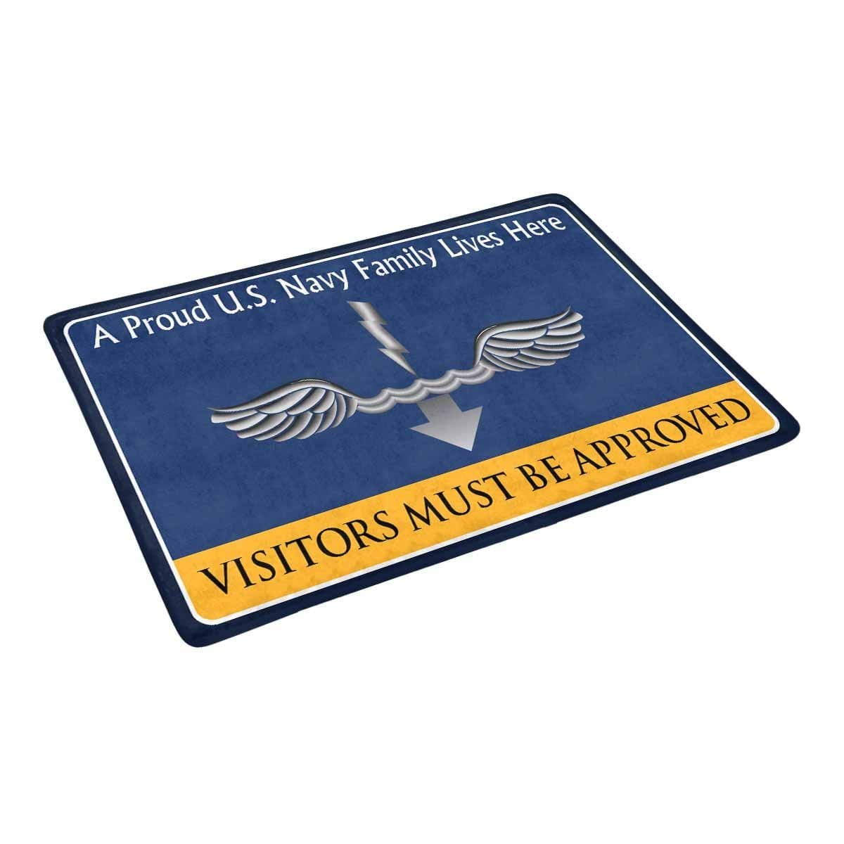 Navy Antisubmarine Warfare Technician Navy AX Family Doormat - Visitors must be approved (23,6 inches x 15,7 inches)-Doormat-Navy-Rate-Veterans Nation