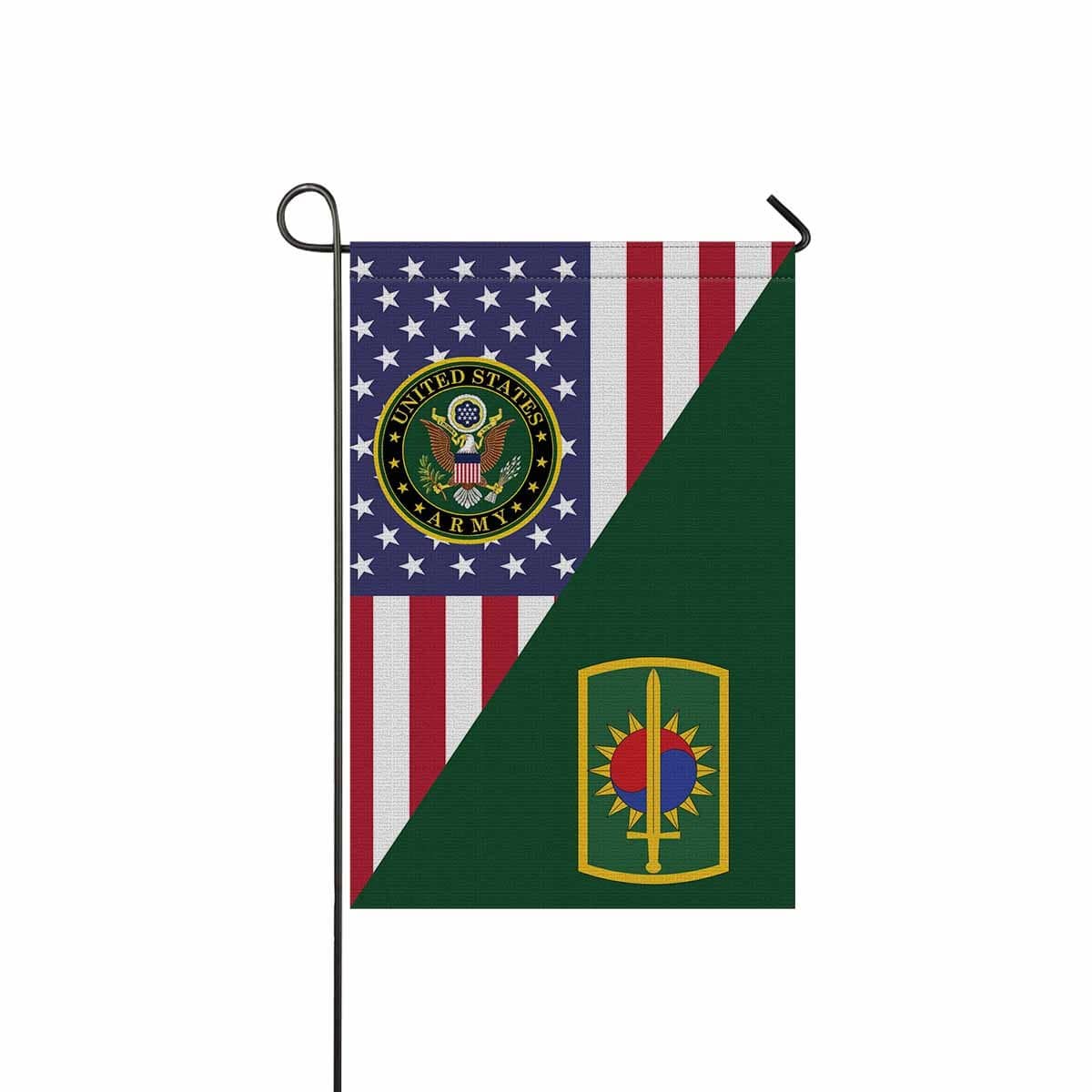 US ARMY 8TH MILITARY POLICE BRIGADE Garden Flag/Yard Flag 12 inches x 18 inches Twin-Side Printing-GDFlag-Army-CSIB-Veterans Nation