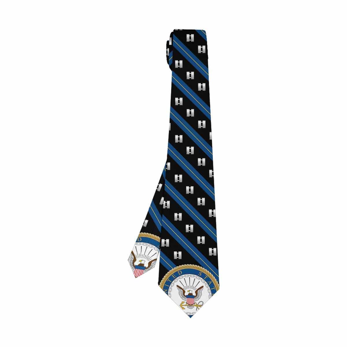 US Navy O-3 Officer Classic Necktie (Two Sides)-Necktie-Navy-Officer-Veterans Nation