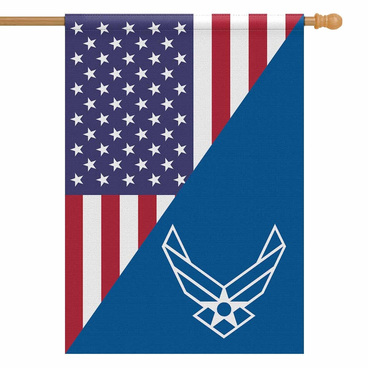 US Air Force House Flag 28 inches x 40 inches Twin-Side Printing-HouseFlag-USAF-Logo-Veterans Nation