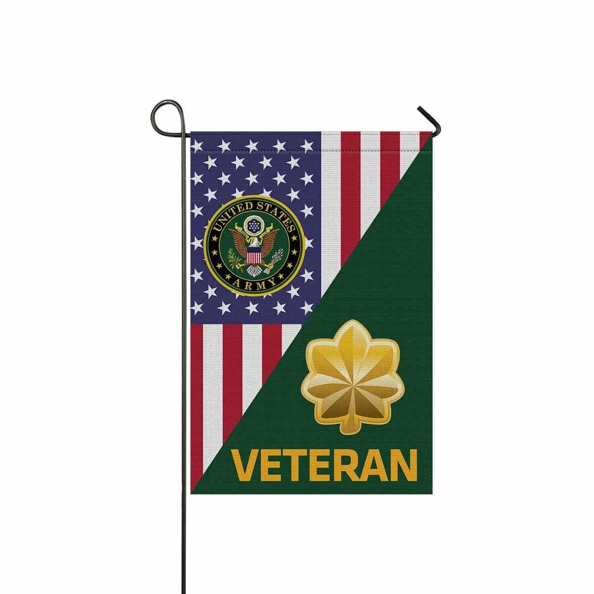 US Army O-4 Major O4 MAJ Field Officer Veteran Garden Flag/Yard Flag 12 inches x 18 inches Twin-Side Printing-GDFlag-Army-Ranks-Veterans Nation