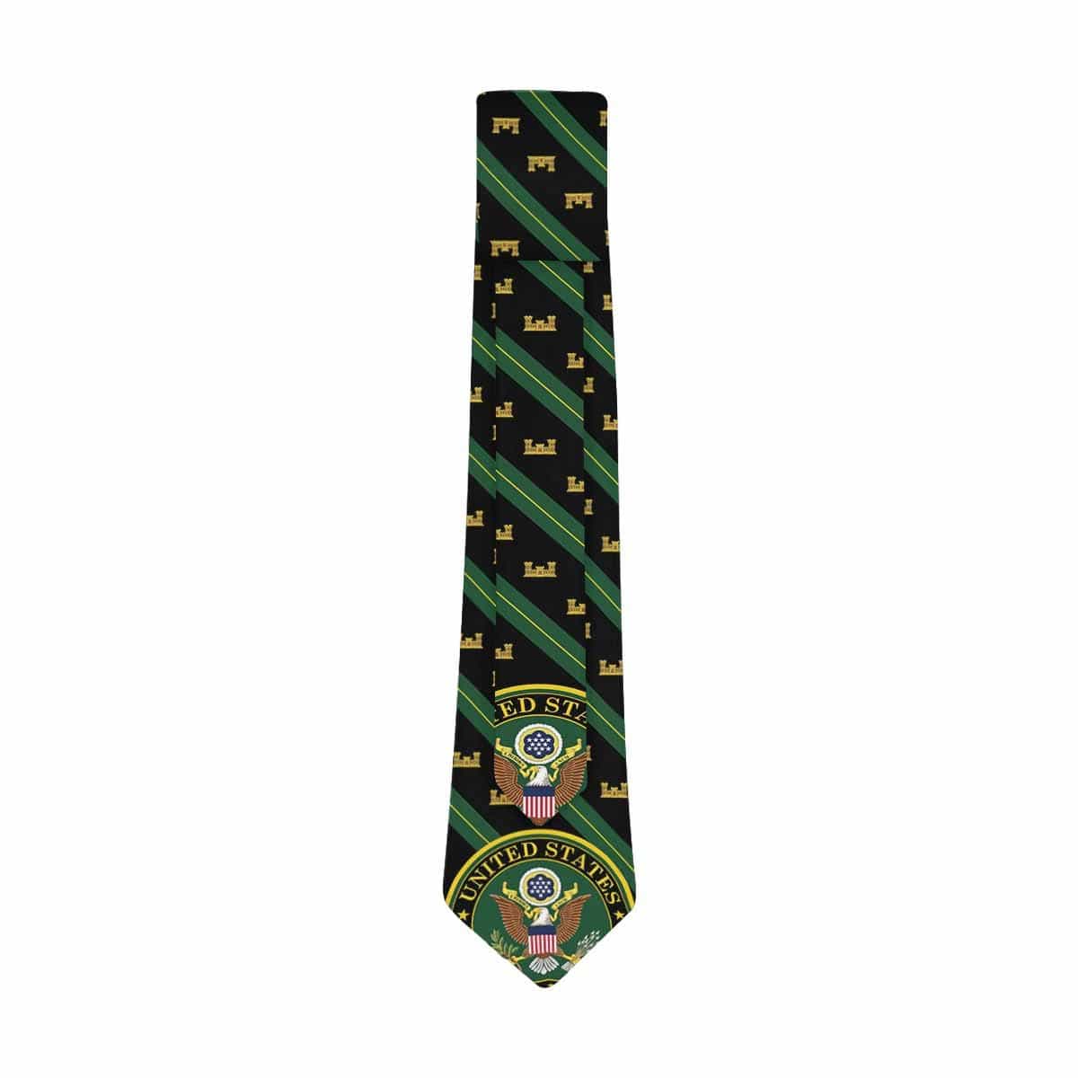 US Army Corps of Engineers Classic Necktie (Two Sides)-Necktie-Army-Branch-Veterans Nation