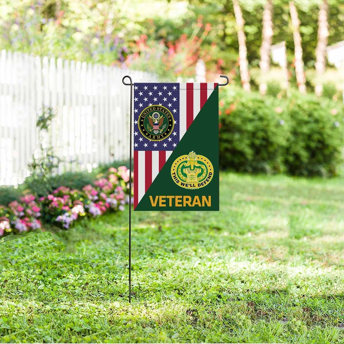 US Army Drill Sergeant Veteran Garden Flag/Yard Flag 12 Inch x 18 Inch Twin-Side Printing-GDFlag-Army-Branch-Veterans Nation