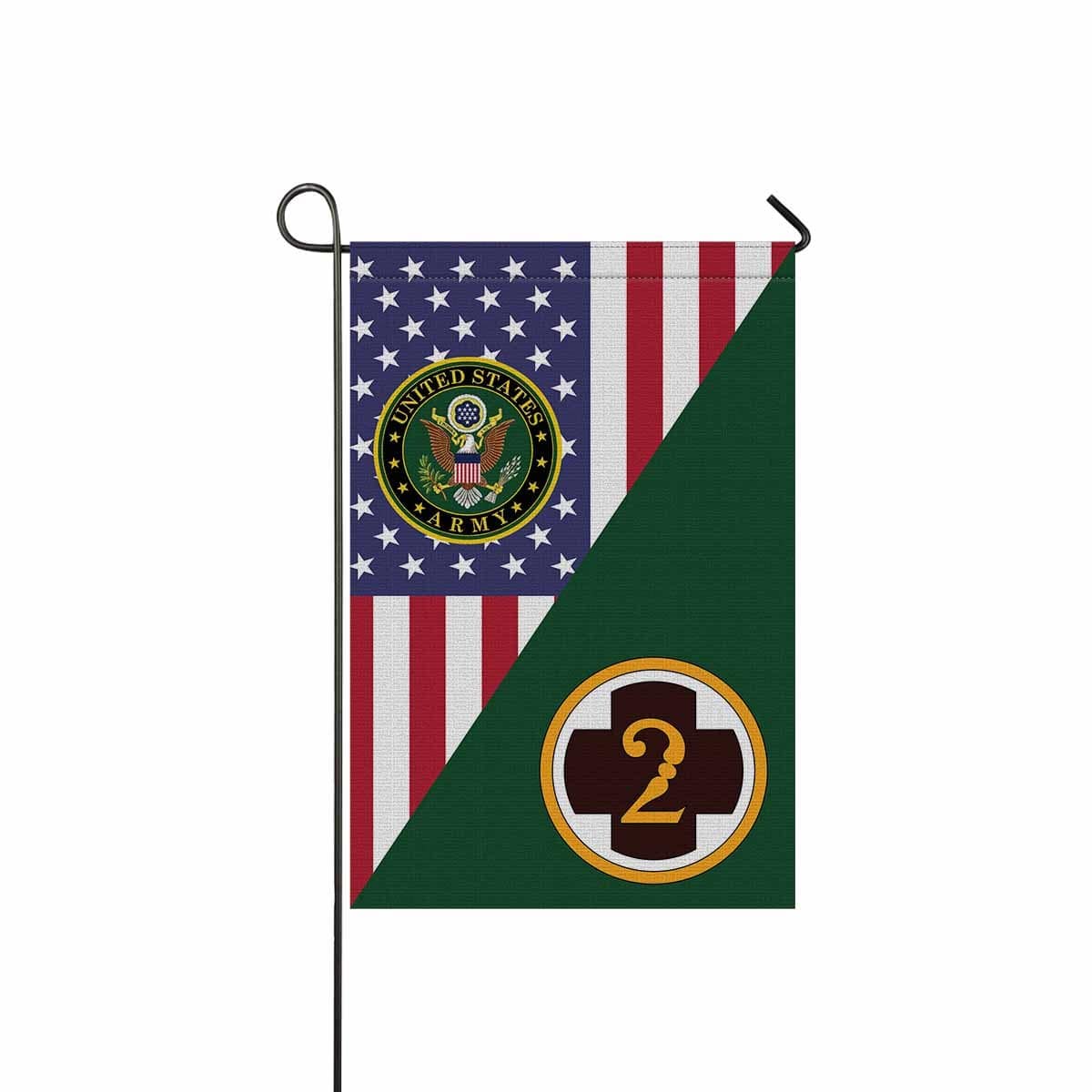 US ARMY 2ND MEDICAL BRIGADE Garden Flag/Yard Flag 12 inches x 18 inches Twin-Side Printing-GDFlag-Army-CSIB-Veterans Nation