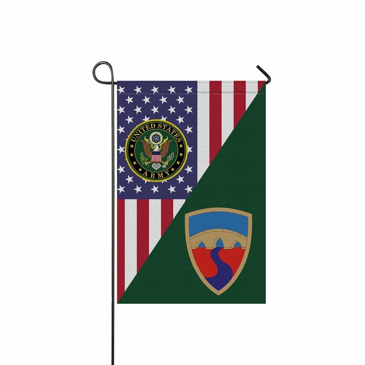 US ARMY 304TH SUSTAINMENT BRIGADE Garden Flag/Yard Flag 12 inches x 18 inches Twin-Side Printing-GDFlag-Army-CSIB-Veterans Nation