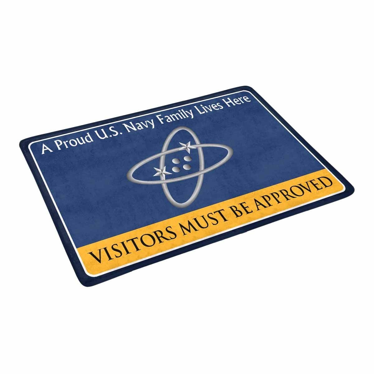 U.S Navy Electronics technician Navy ET Family Doormat - Visitors must be approved (23,6 inches x 15,7 inches)-Doormat-Navy-Rate-Veterans Nation